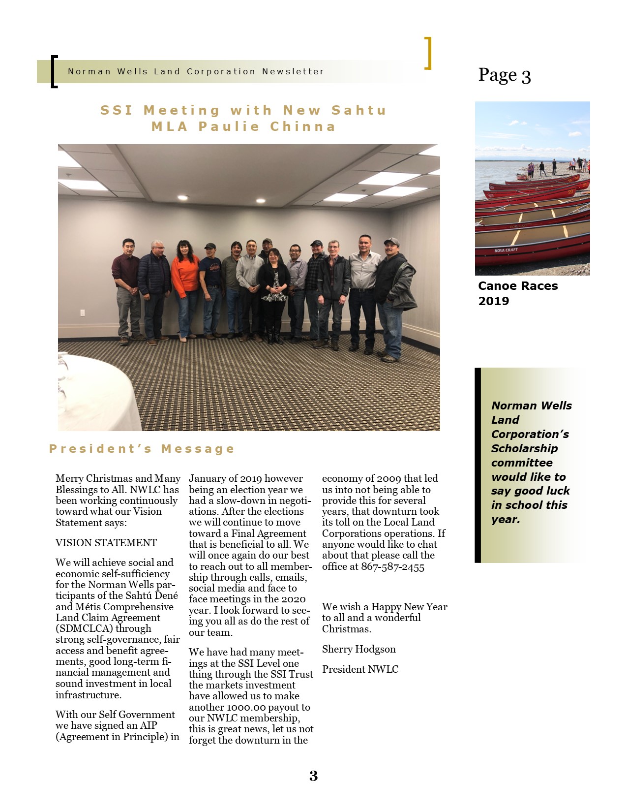 NWLC Newsletter December 2019 Page 3