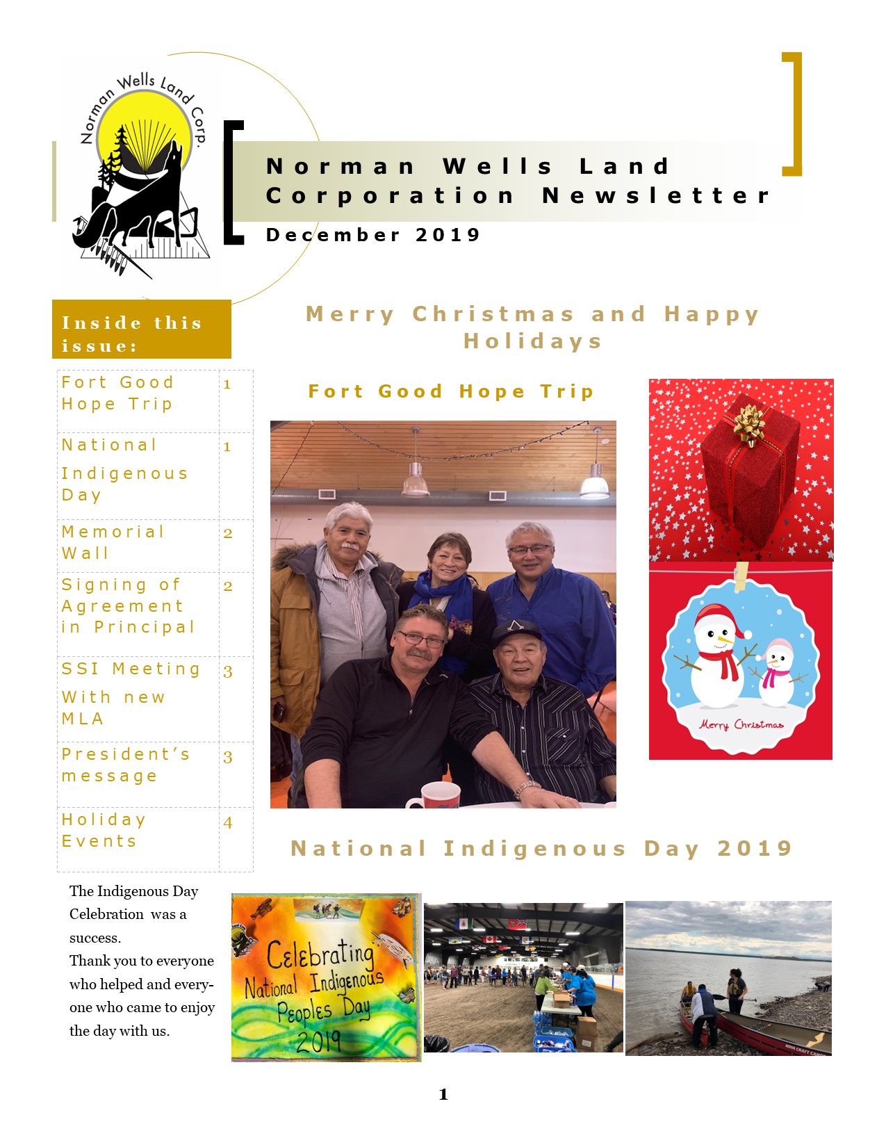 NWLC Newsletter December 2019 Page 1